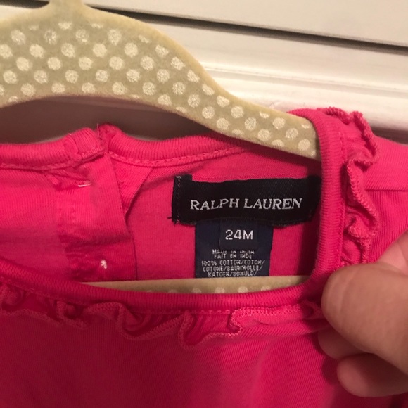 RALPH LAUREN PINK RUFFLE DRESS 24 MONTHS EUC - Picture 4 of 4